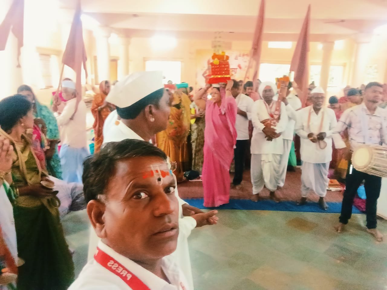 नेवासा जिल्हा अहमदनगर येथे विश्वकर्म दिंडी आळंदी ते पंढरपूर दिंडी प्रस्थान.